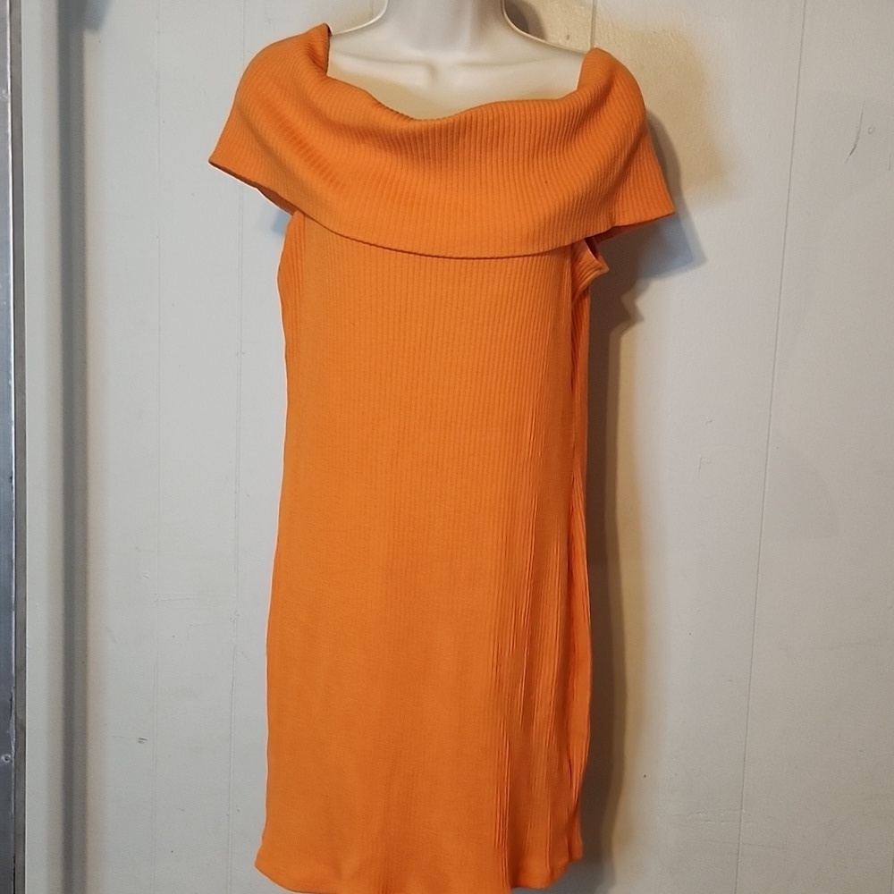 H&M Orange Asymmetrical Bodycon Dress Cocktail